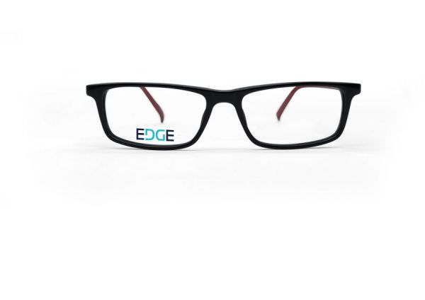 BENETIC M-693 BLACK AND RED RECTACNGLE SPECTACLE FRAME.