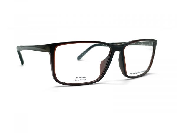 PORSCHE DESIGN P-8328B BROWN RECTANGLE SPECTACLE FRAME FOR MEN