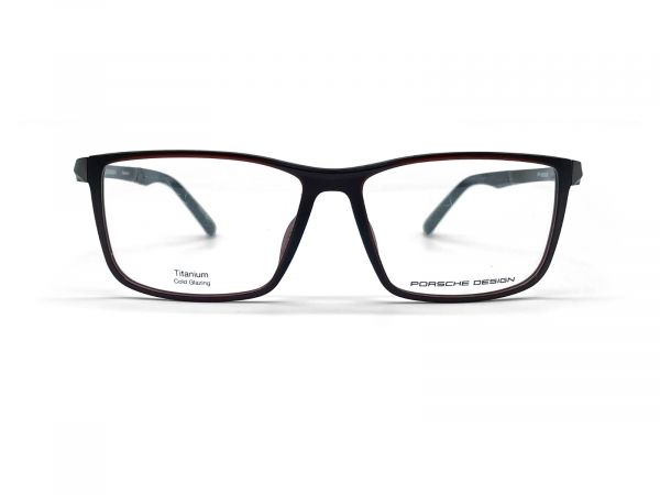 PORSCHE DESIGN P-8328B BROWN RECTANGLE SPECTACLE FRAME FOR MEN