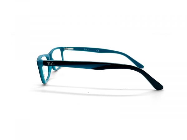 RAYBAN RB-5337I BLACK AND BLUE RECTANGLE SPECTACLE FRAME FOR MEN