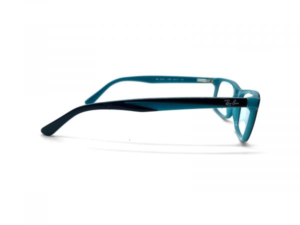 RAYBAN RB-5337I BLACK AND BLUE RECTANGLE SPECTACLE FRAME FOR MEN