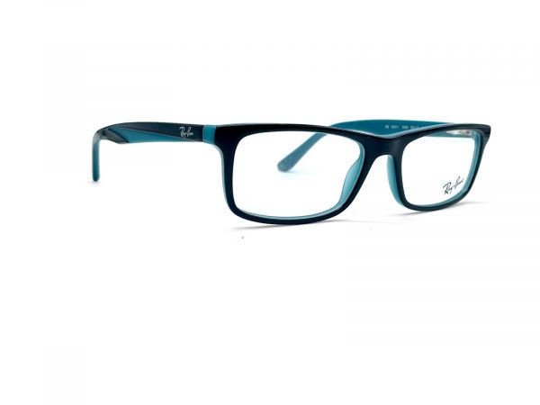 RAYBAN RB-5337I BLACK AND BLUE RECTANGLE SPECTACLE FRAME FOR MEN