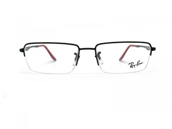 RAYBAN RB-6267I BLACK RECTANGLE HALF(SUPRA) SPECTACLE FRAME FOR MEN