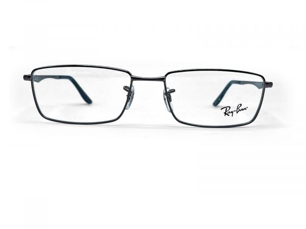 RAYBAN RB6302I GUNMETAL RECTANGLE SPECTACLE FRAME FOR MEN