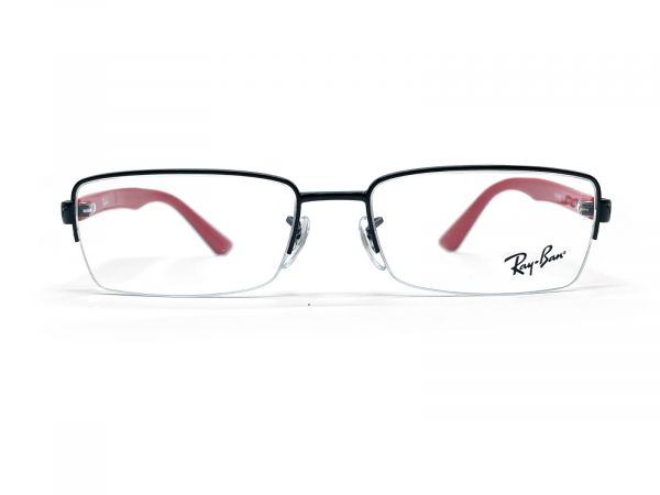 RAYBAN RB-6306I BLACK RECTANGLE HALF(SUPRA) SPECTACLE FRAME FOR MEN